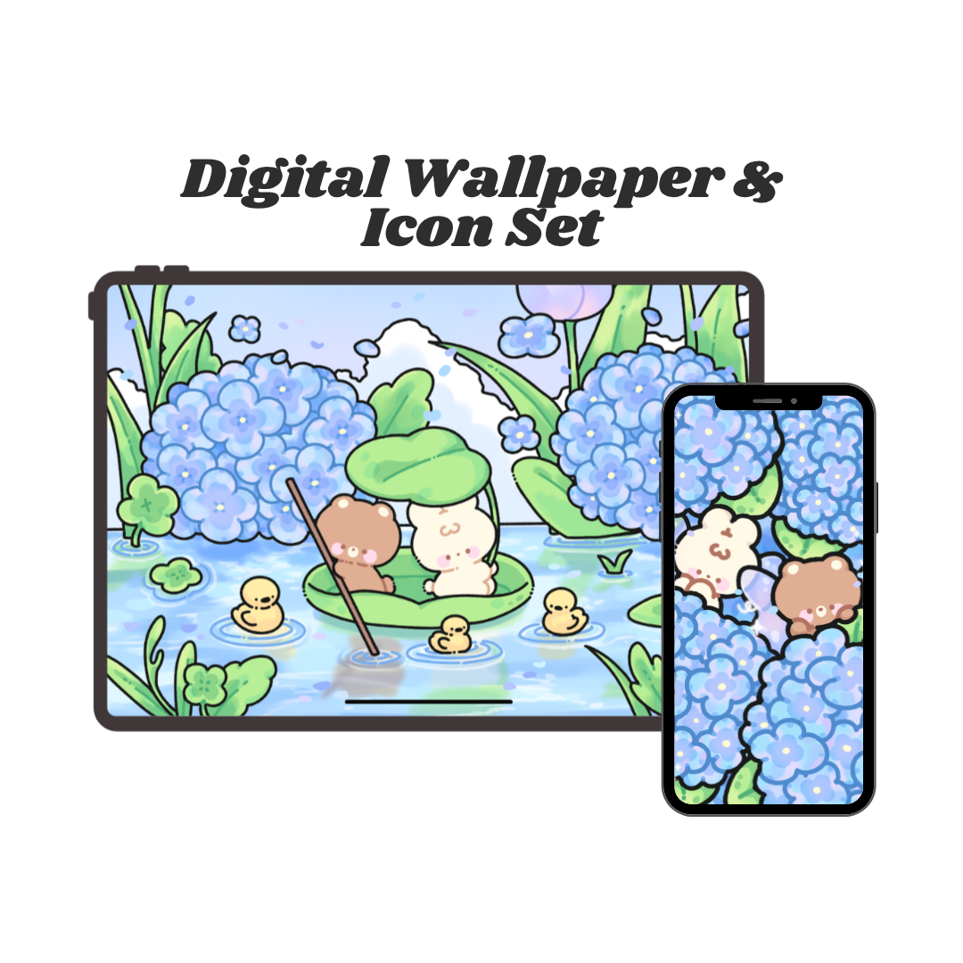 Rainy Day Digital Wallpaper + Icon Set