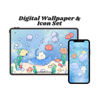 Ocean Friends Digital Wallpaper + Icon Set