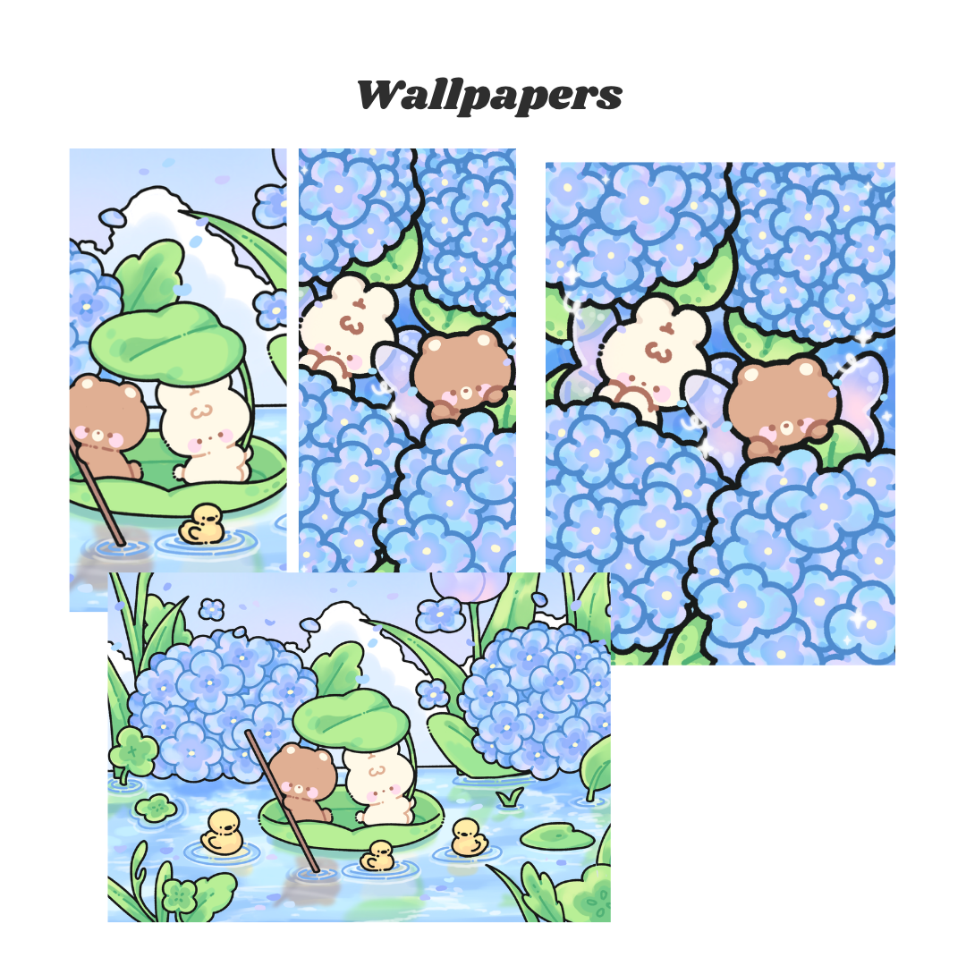 Rainy Day Digital Wallpaper + Icon Set