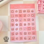cherry blossom mini icon sticker sheets