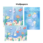 Ocean Friends Digital Wallpaper + Icon Set