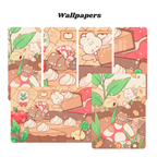Autumn Cottage Fairy Digital Wallpaper + Icon Set
