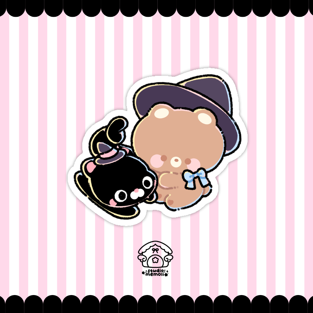 black cat bestie sticker