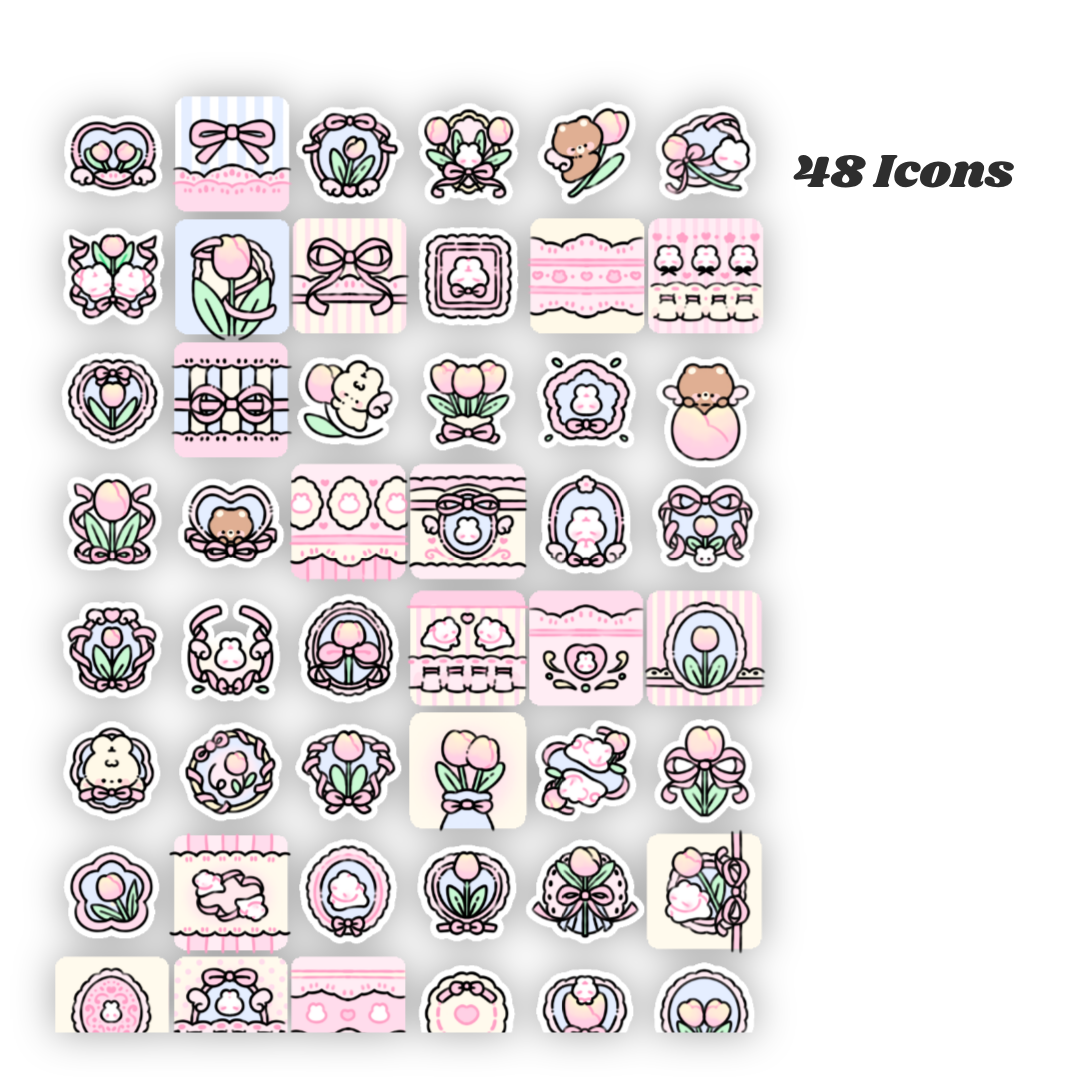 Soft Love Digital Wallpaper + Icon Set