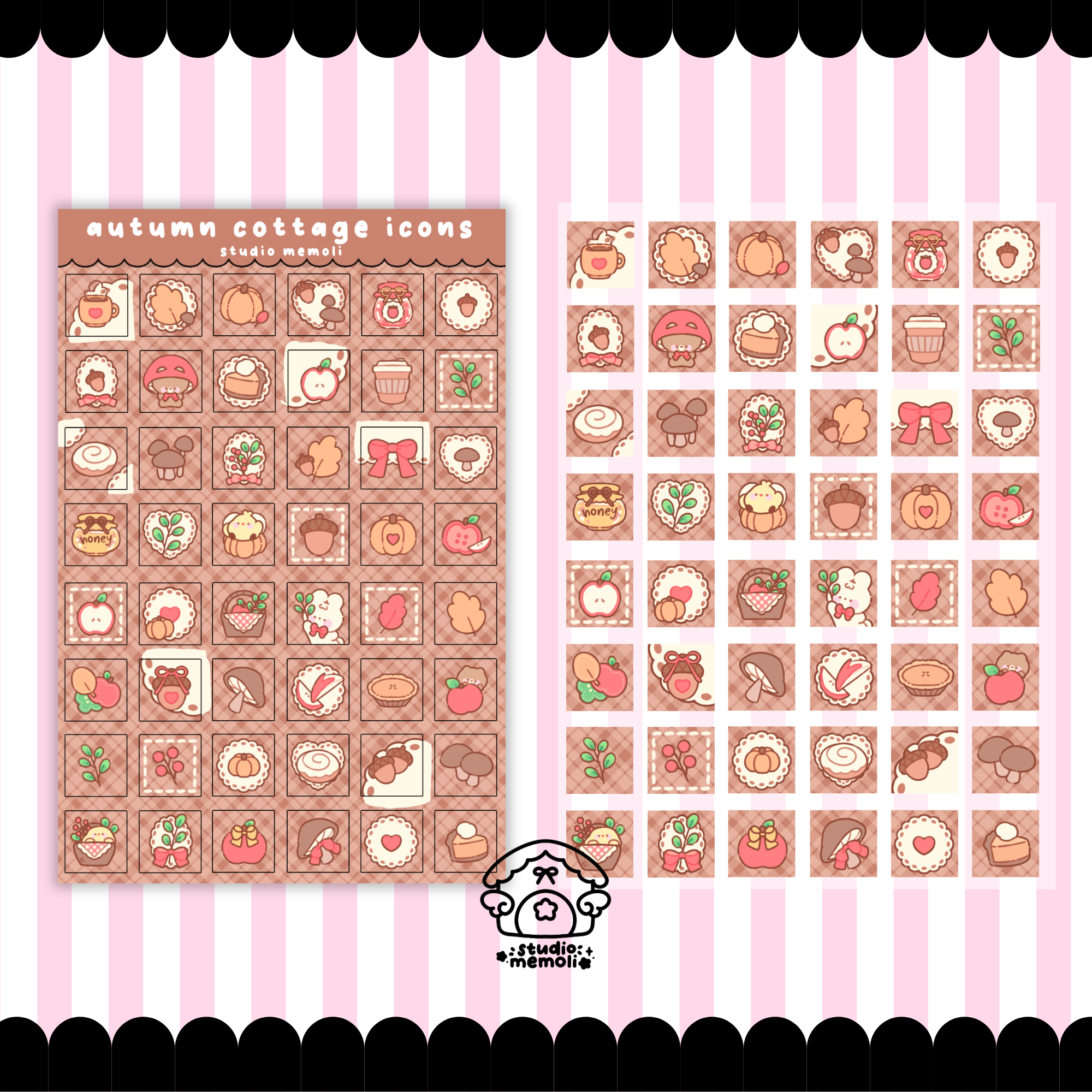 autumn cottage fairy mini icon sheet