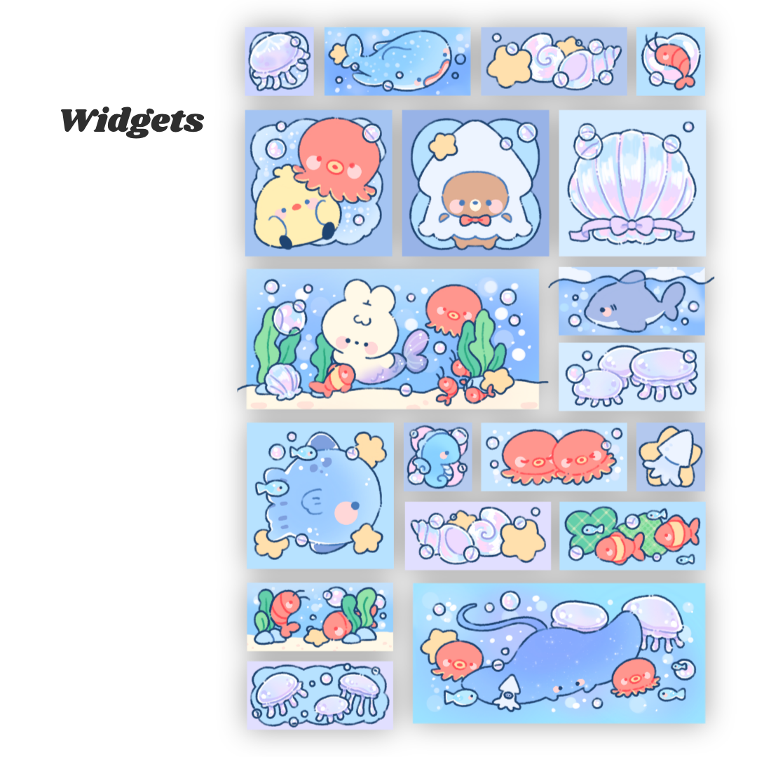 Ocean Friends Digital Wallpaper + Icon Set