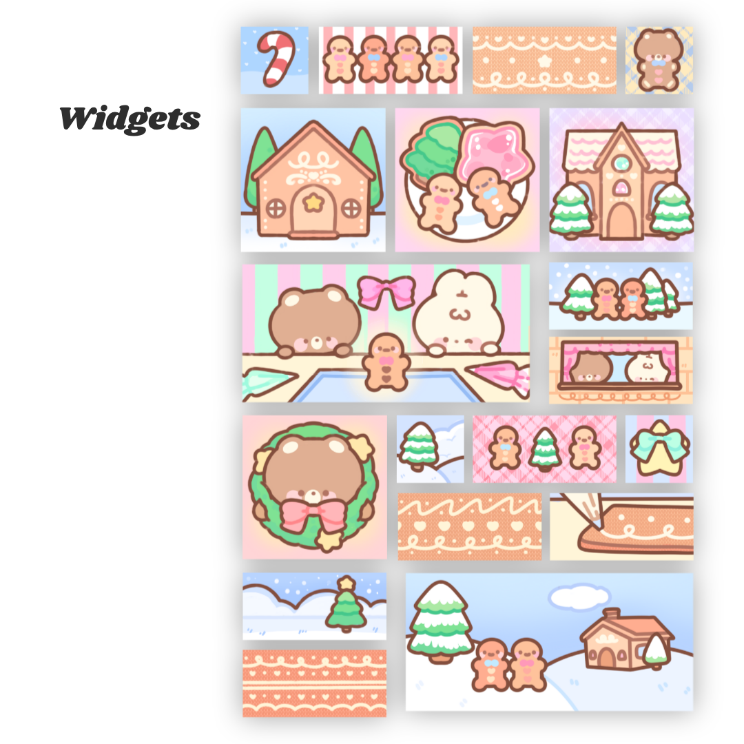 Christmas Cookies Digital Wallpaper + Icon Set