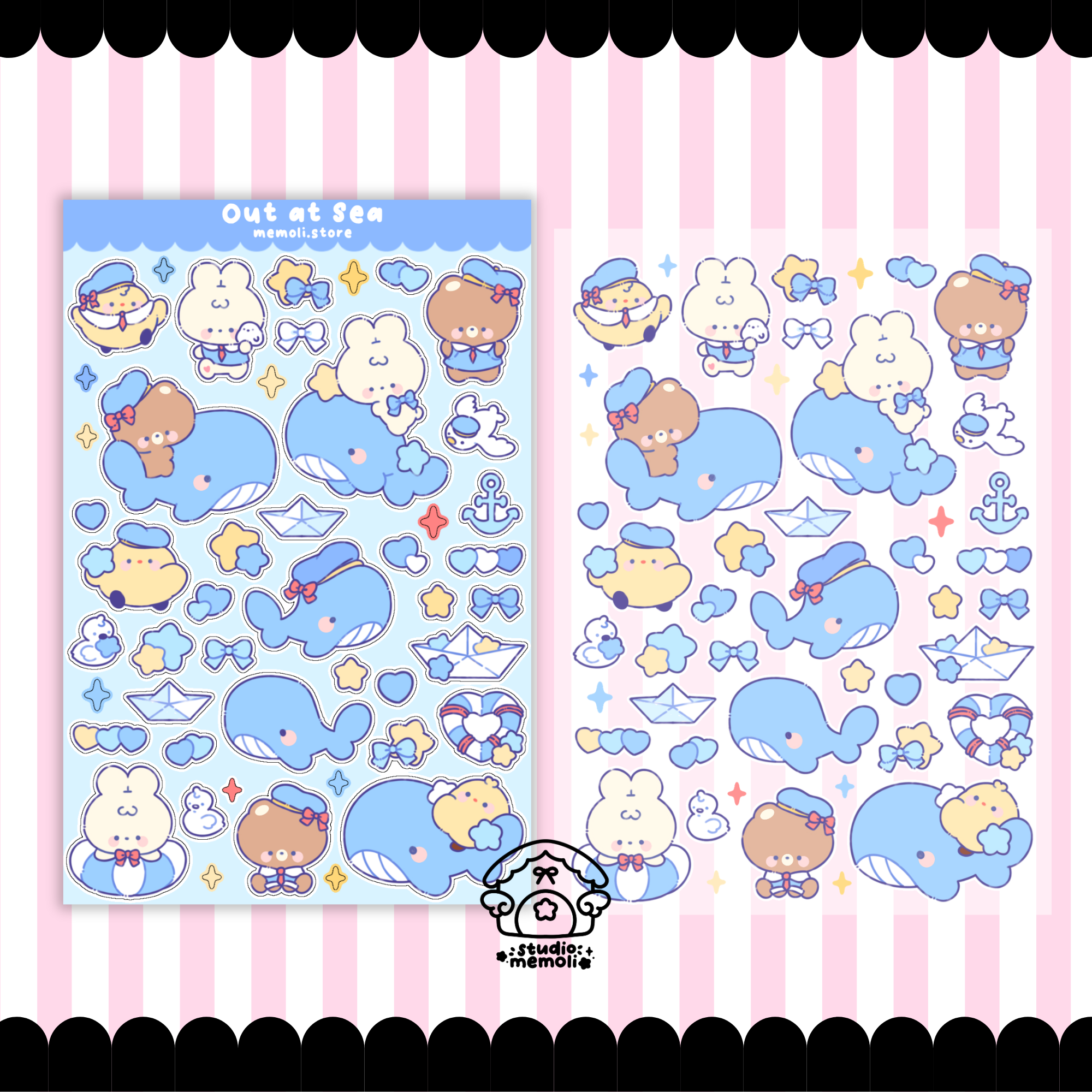 out at sea sticker sheet