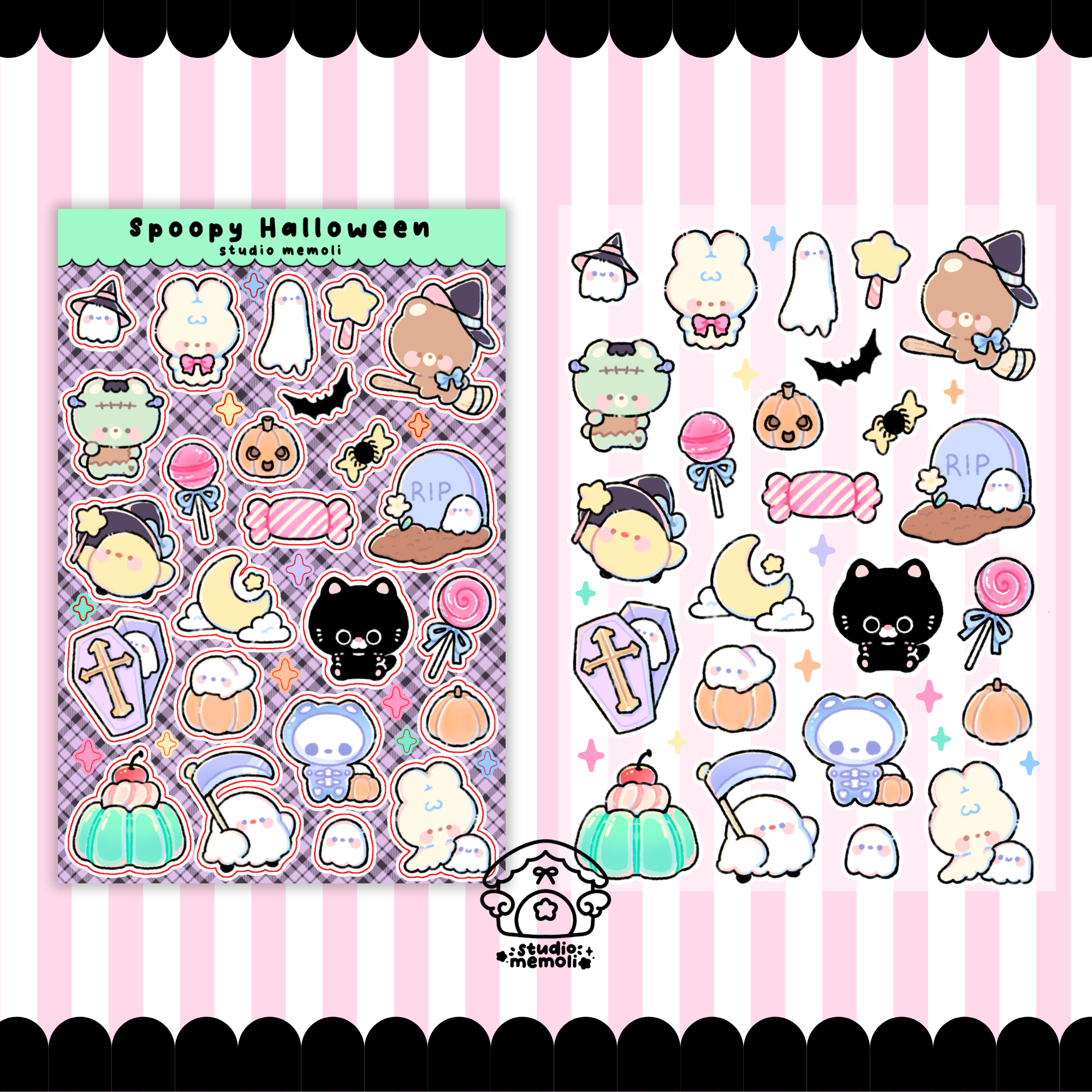 spoopy halloween sticker sheet