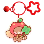 Apple Bear Colored Edge Acrylic Keychain