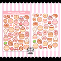 beary bakery mini icon sticker sheet