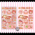 beary bakery square scene sticker sheet