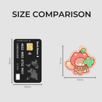 Apple Bear Colored Edge Acrylic Keychain