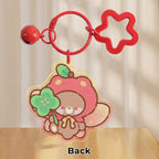 Apple Bear Colored Edge Acrylic Keychain