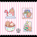 set of 4 christmas stickers