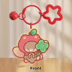 Apple Bear Colored Edge Acrylic Keychain