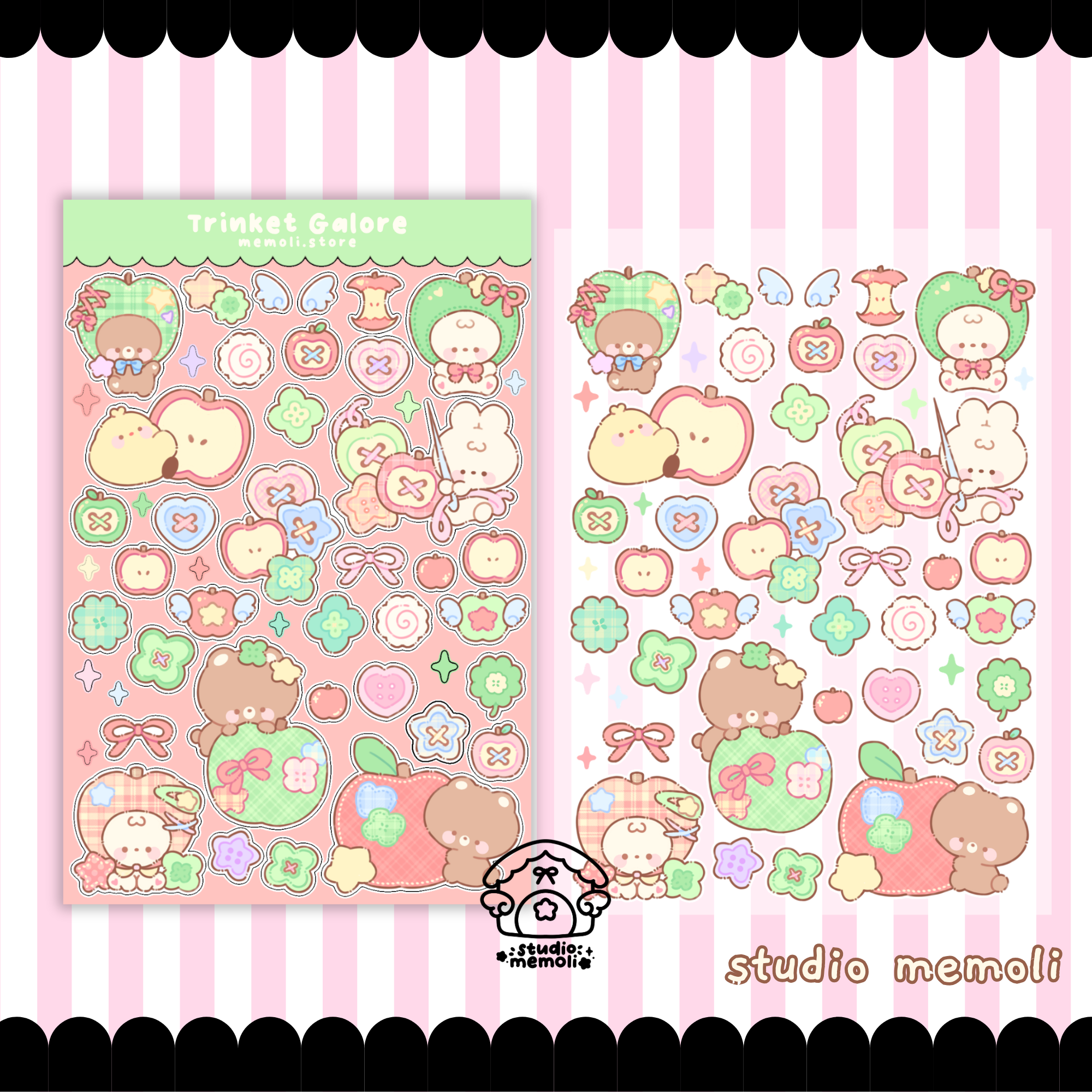 trinket galore sticker sheet