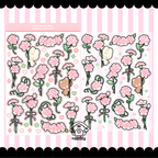 carnation sticker sheet