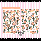 carnation sticker sheet