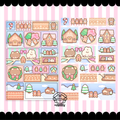 christmas cookies stickers square scenes