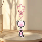 sakura bear wind chime charm