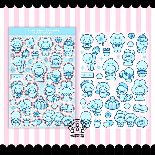 little colorful friends sticker sheet
