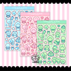 little colorful friends sticker sheet
