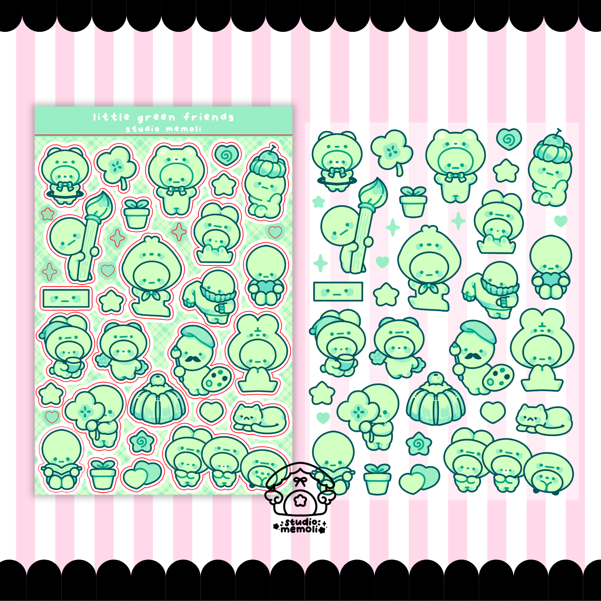 little colorful friends sticker sheet