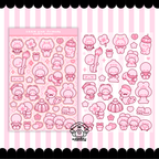 little colorful friends sticker sheet