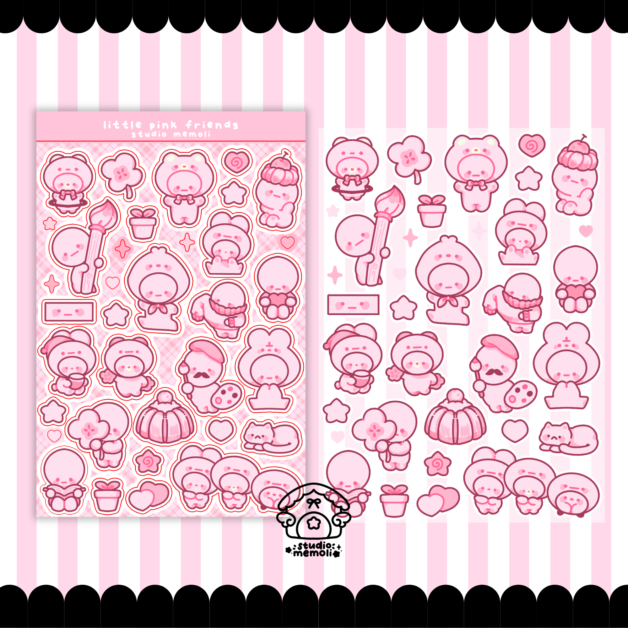 little colorful friends sticker sheet