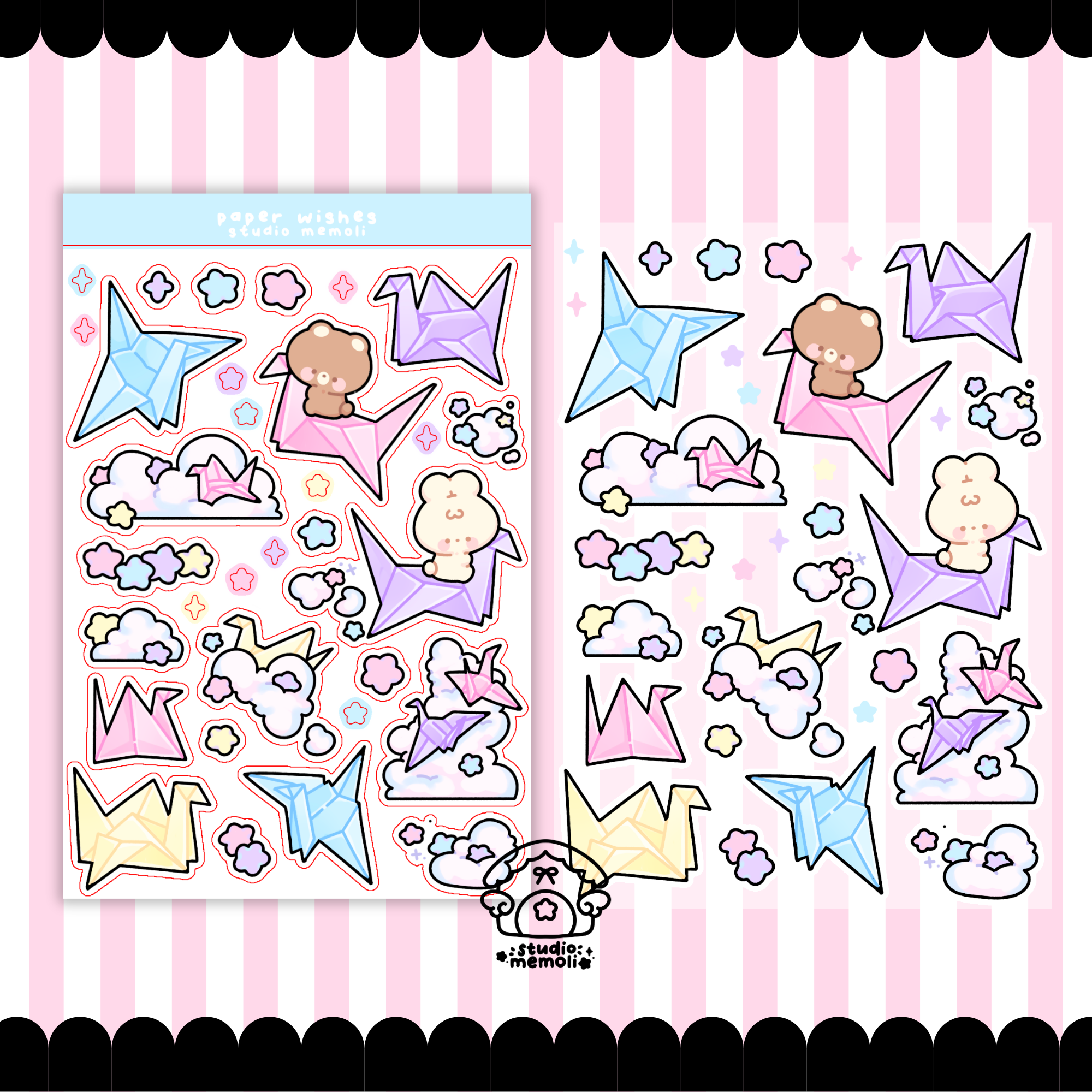 paper wishes sticker sheet