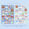 blue christmas sticker sheet