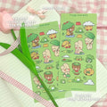 frogs & rain (b-grade) sticker sheet
