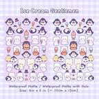 ice cream gentlemen sticker sheet