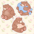 ikea bear stickers (3 set)