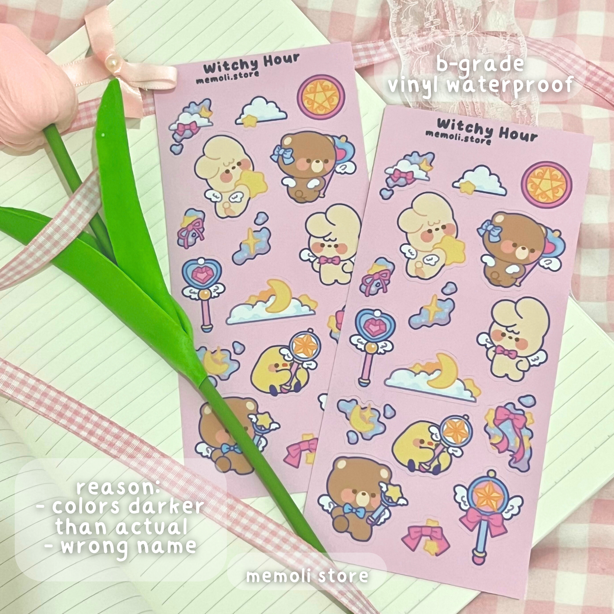 magical girls (b-grade) sticker sheets