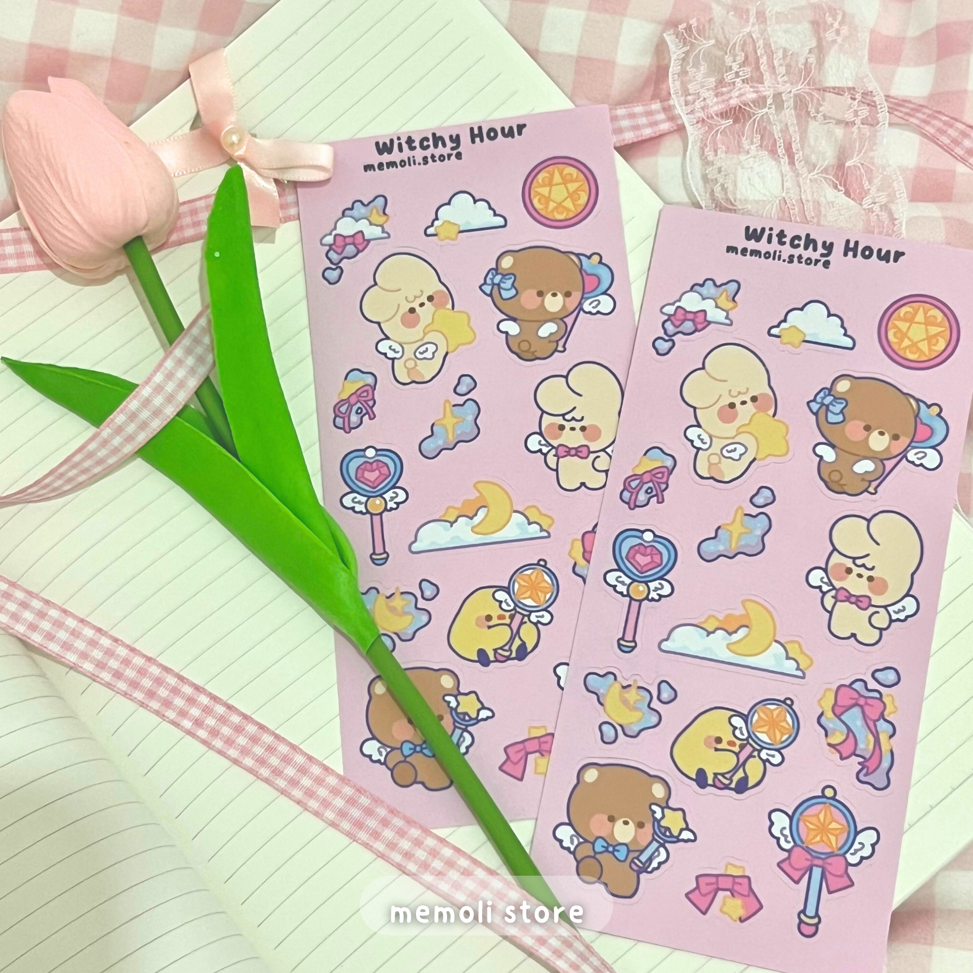 magical girls (b-grade) sticker sheets