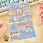 ocean friends square scenes sticker sheet