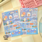 ocean friends square scenes sticker sheet