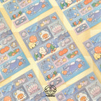 ocean friends square scenes sticker sheet