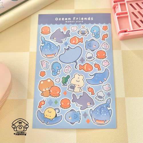 ocean friends sticker sheet