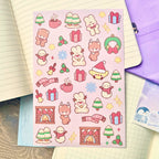 red christmas sticker sheet