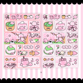 sakura picnic square scene sticker sheet