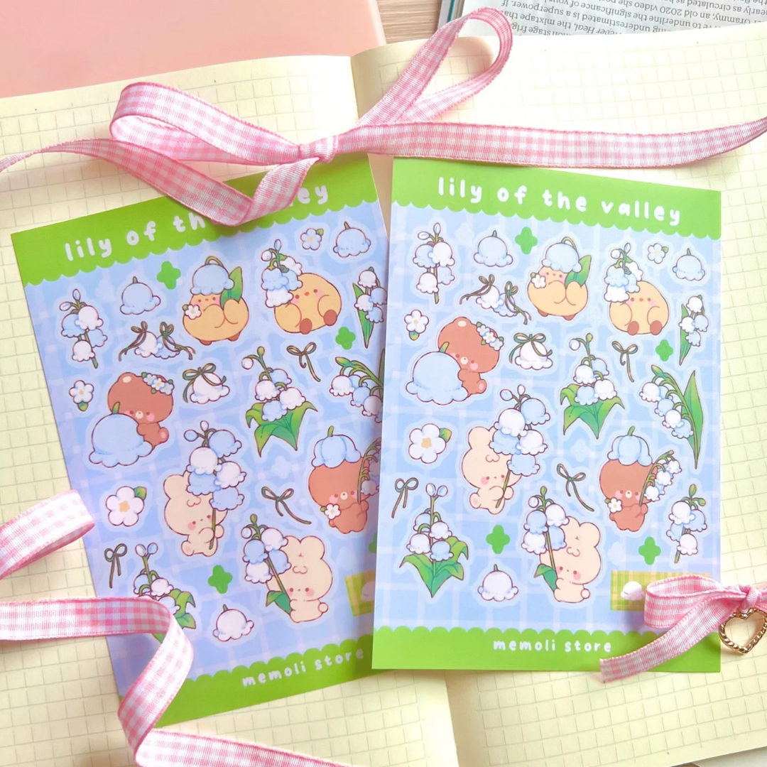 lily of the valley sticker sheets