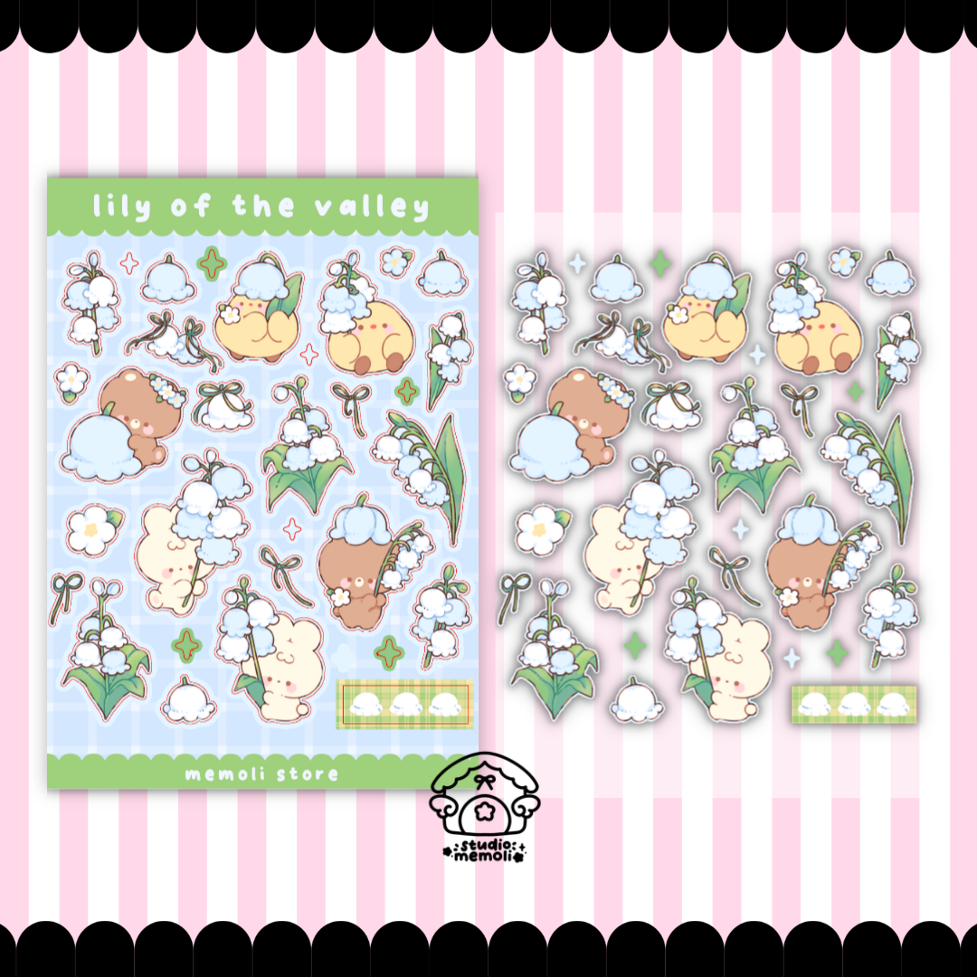 lily of the valley sticker sheets