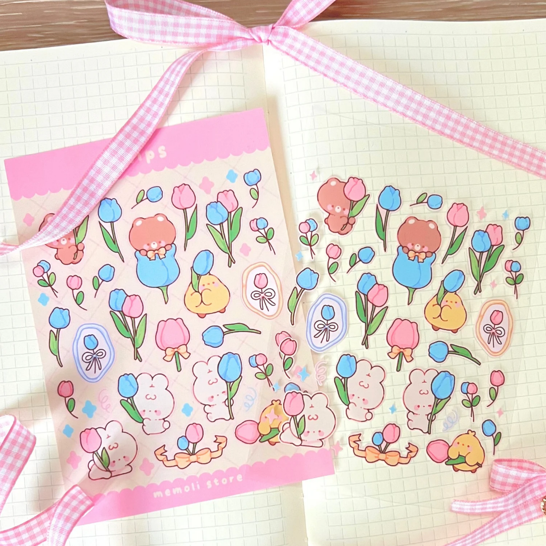 tulips sticker sheet