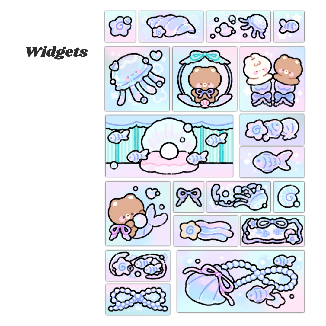 Mermaid Cove Digital Wallpaper + Icon Set