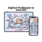 Mermaid Cove Digital Wallpaper + Icon Set