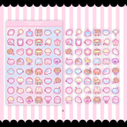 dreamy unicorn mini icon sticker sheet