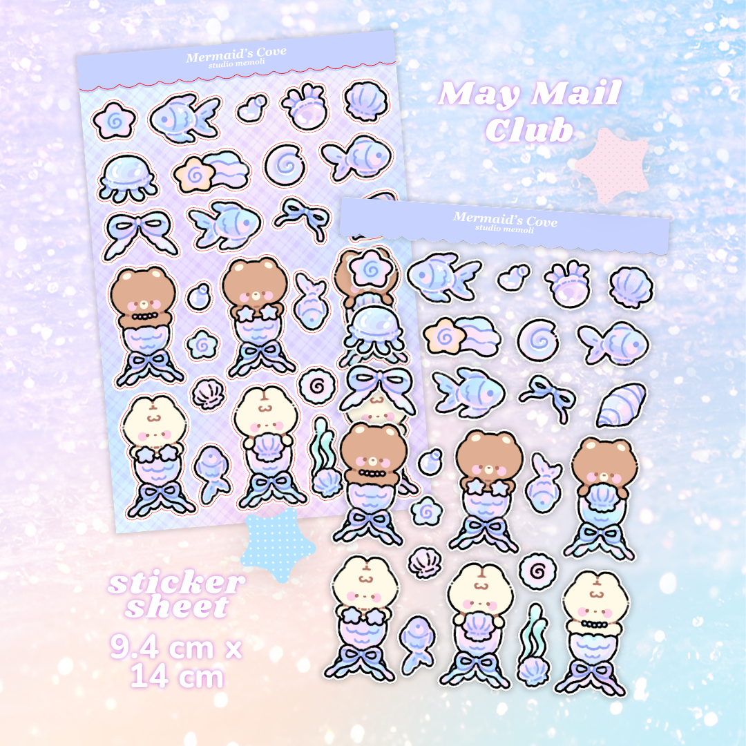 mermaid cove sticker sheet